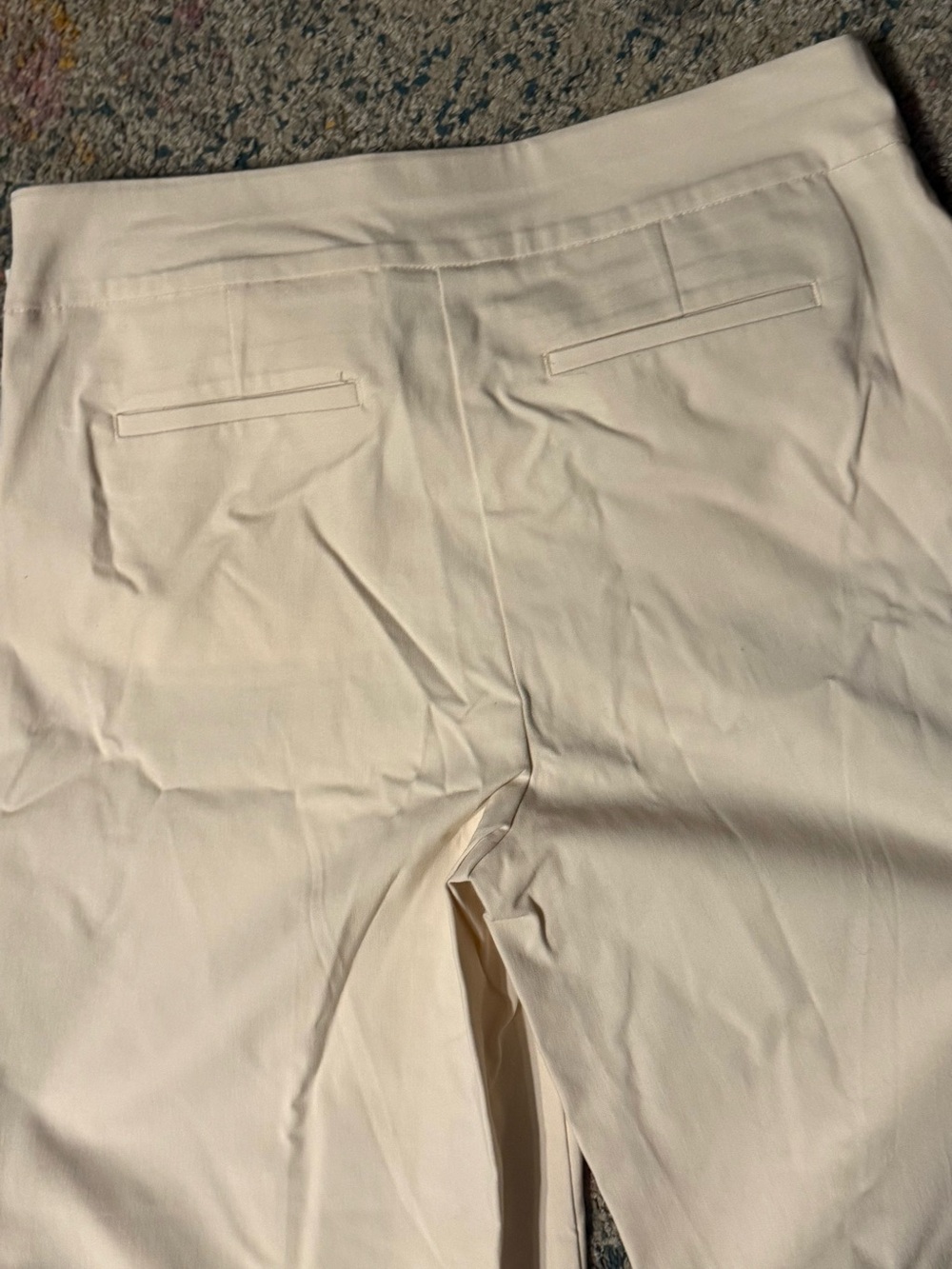 Chico's Cream Wide-Leg Trousers 6T - Picture 6 of 6